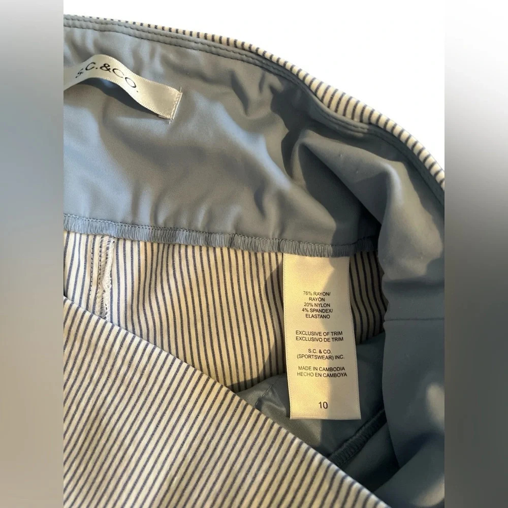 S.C & CO blue striped leggings - Picture 3 of 5